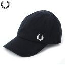 フレッドペリー FRED PERRY キャップ HW6726 Pique Classic Cap メンズ レディース 帽子 鹿の子素材 ローレルリース刺繍 調整可能 ブラック ブランド カジュアル 2025春夏新作 送料無料