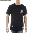 ヘロン プレストン HERON PRESTON クルーネックTシャツ 半袖 メンズ T-SHIRT SS REG. METAL WORKER BLACK MULTI HMAA001S196320261088 ブラック