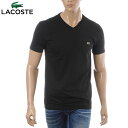 ラコステ LACOSTE VネックTシャツ 半袖 メンズ TH6710 ブラック 2019春夏新作