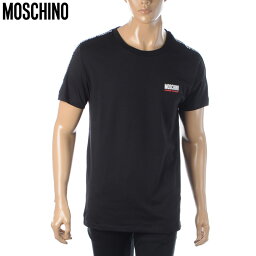 モスキーノ Tシャツ メンズ モスキーノ MOSCHINO UNDERWEAR Tシャツ メンズ ブランド 半袖 クルーネック A1926 8131 ブラック