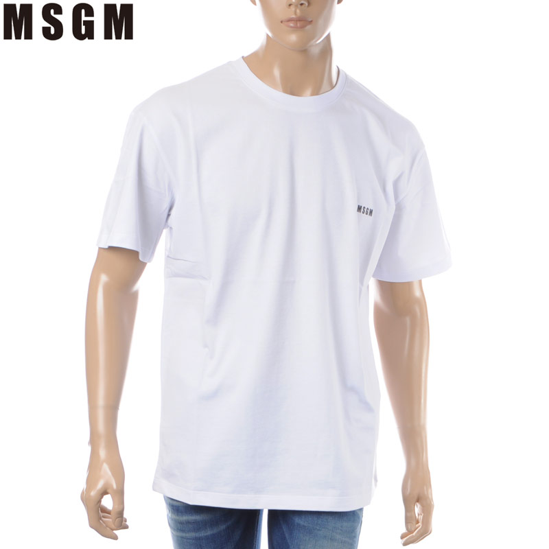 エムエスジーエム MSGM クルーネックTシャツ 半袖 メンズ 2640MM174 ホワイト