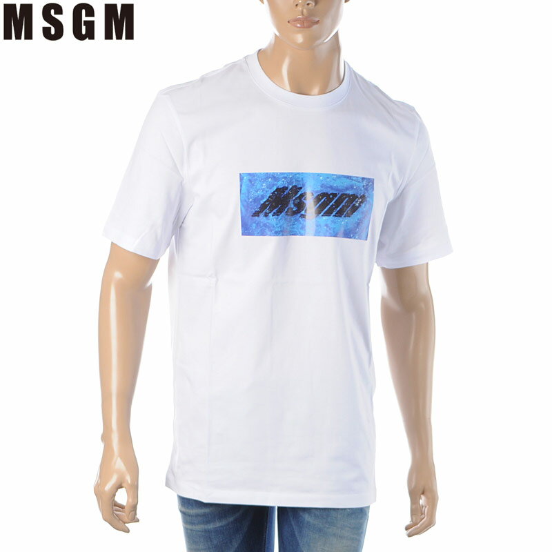 エムエスジーエム MSGM クルーネックTシャツ 半袖 メンズ 2840MM230 207098 ホワイト
