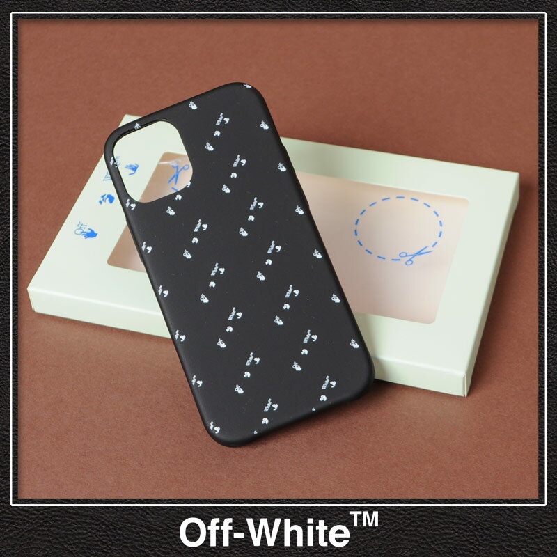 オフホワイト OFF-WHITE iPhone 12 mini アイフォン スマホ ケース カバー OW LOGO ALLOVER IPHONE 12 MINI COVER OMPA025F21PLA0041001 ブラック