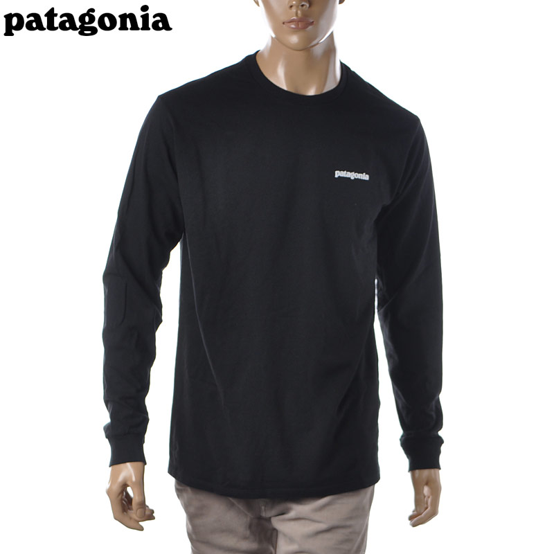 パタゴニア PATAGONIA クルーネックTシャツ 長袖 メンズ ブランド 38518 M's L/S P-6 Logo Responsibili-Tee メンズ ロングスリーブ P-6ロゴ レスポンシビリティー ブラック