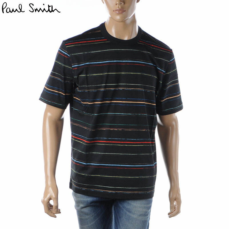 ポールスミス PAUL SMITH Tシャツ メンズ ブランド クルーネック 半袖 M2R 220X K21779 ブラック