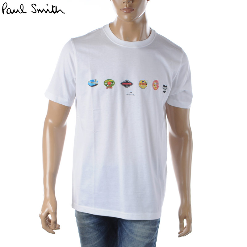 ݡ륹ߥ PAUL SMITH T  Ⱦµ åȥ 롼ͥå ۥ磻  M2R 011R KP3795  ...