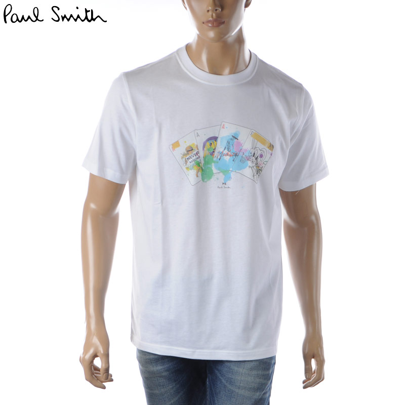 ポールスミス ポールスミス PAUL SMITH Tシャツ メンズ ブランド クルーネック 半袖 M2R 011R KP3799 ホワイト