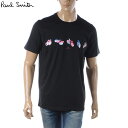 ポール・スミス ポールスミス PAUL SMITH Tシャツ メンズ ブランド クルーネック 半袖 M2R 011R KP3828 ブラック