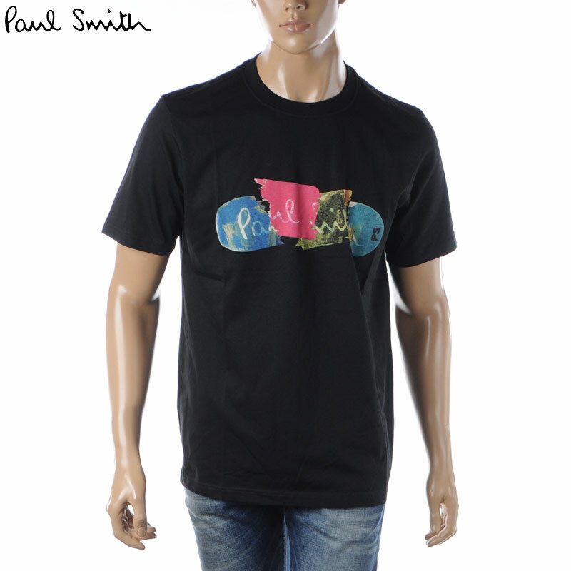 ポール・スミス ポールスミス PAUL SMITH Tシャツ メンズ ブランド クルーネック 半袖 M2R 011R KP3822 ブラック