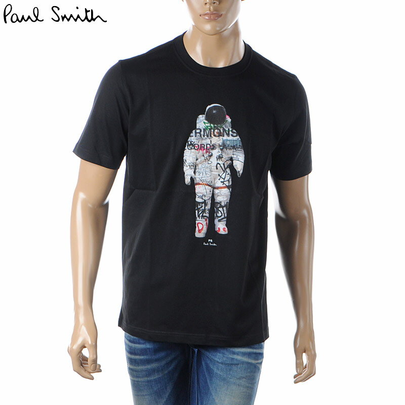 ポールスミス ポールスミス PAUL SMITH Tシャツ メンズ 半袖 クルーネック M2R 011R MP4445 ブラック 2024春夏新作