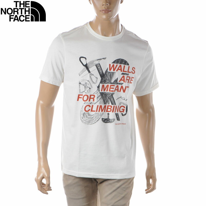 ザ ノースフェイス THE NORTH FACE Tシャツ メンズ ブランド クルーネック 半袖 MEN’S OUTDOOR S/S GRAPHIC TEE NF0A827J ホワイト