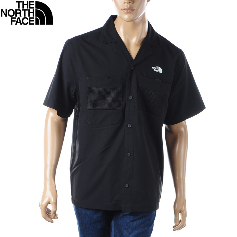 ザ・ノース・フェイス ポロシャツ メンズ ザ ノースフェイス THE NORTH FACE トレイルシャツ メンズ MEN’S FIRST TRAIL S/S SHIRT NF0A87QK ブラック 2024春夏新作