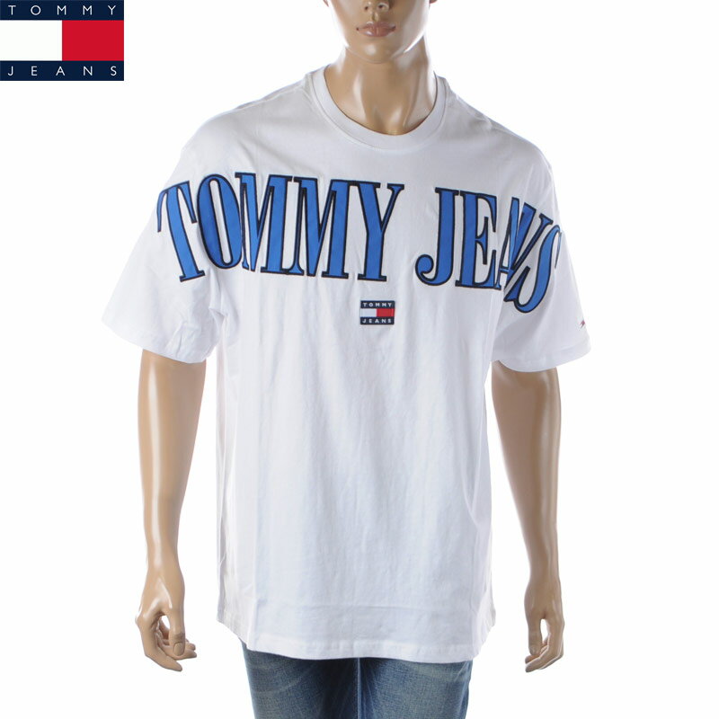 トミージーンズ TOMMY JEANS Tシャツ メンズ ブランド クルーネック 半袖 DM0DM15665 ホワイト