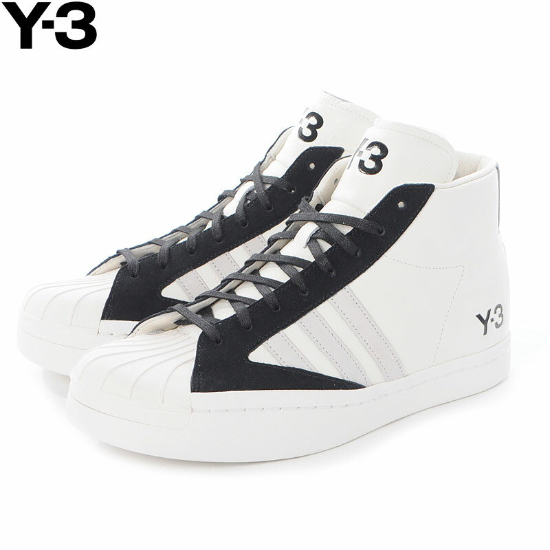 ワイスリー Y-3 レザースニーカー ハイカット メンズ Y-3 YOHJI PRO H02577 ホワイト