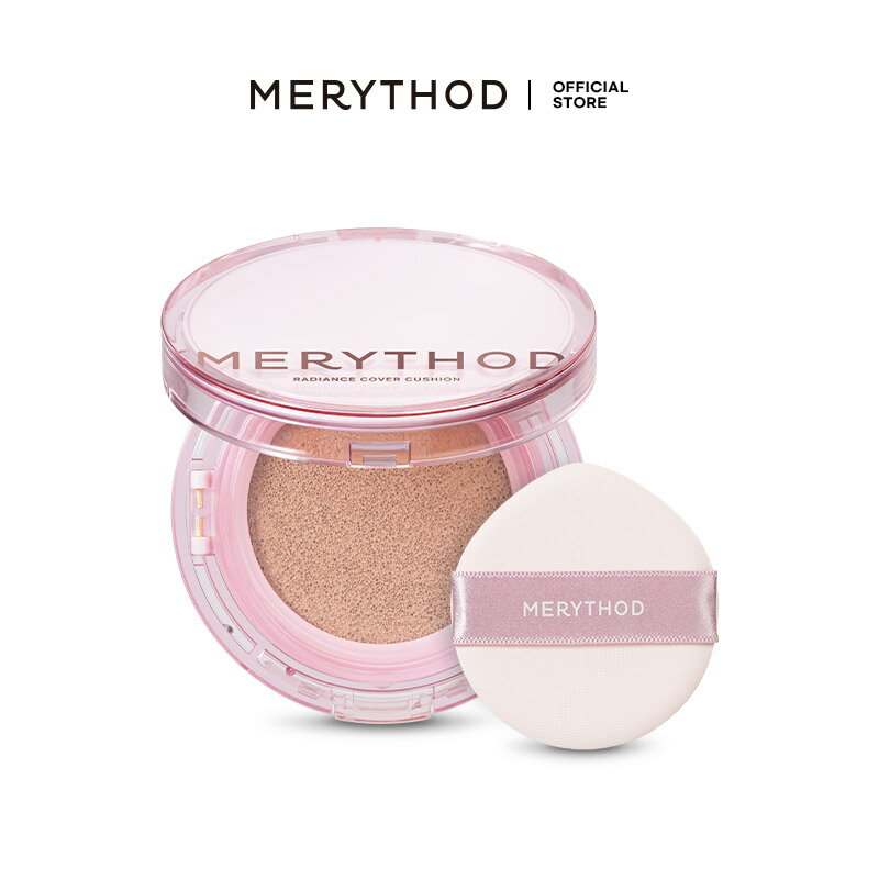 【MERYTHOD公式】 光彩カバークッション 2色 RADIANCE COVER CUSHION カバー ツヤ 光彩 リキッドファンデーション 崩れにくい ベースメイク 陶器肌 韓国コスメ