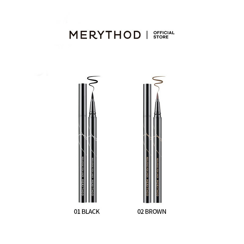 【MERYTHOD公式】リールエッジペンライナー 2色 REELEDGE PEN LINER ブラック ブラウン アイメイク アイライナー 韓国コスメ