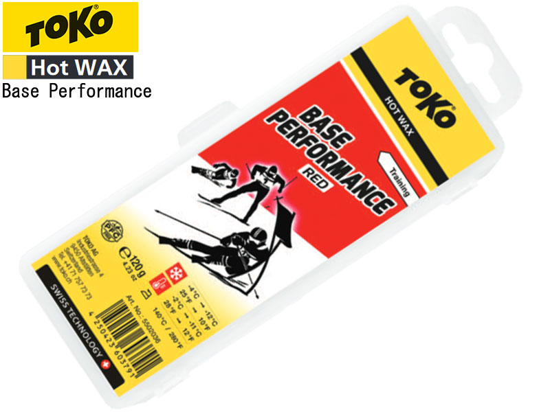 【送料無料】【TOKO】トコ WAX Base Performance HOT WAX ワックス ベースパフォーマンス ベース HOTWAX ホットワックス スノーボード 5502036 赤 レッド RED 固形