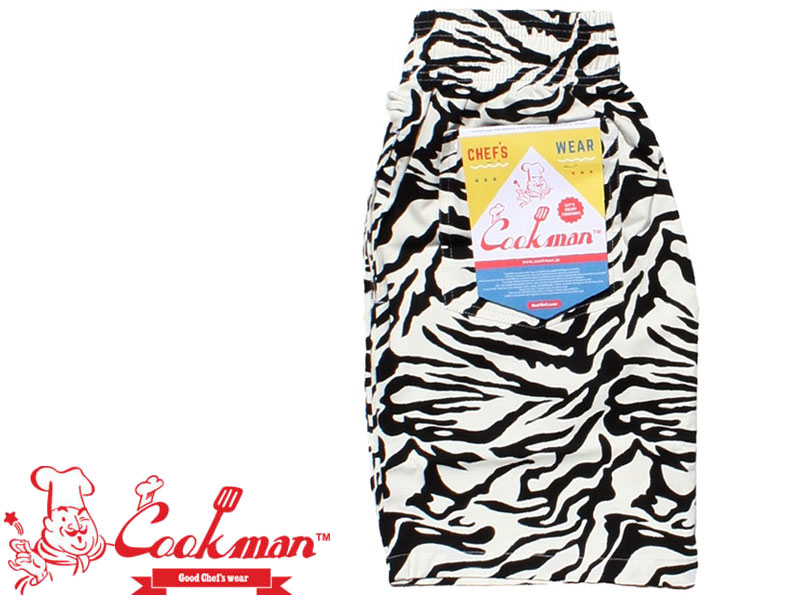 Cookman クックマン Chef Short Pants Zebra 231-83991 ショートパンツ ゼブラ メンズ レディース ユニセックス 男女兼用 カジュアル イージー ルーズ パンツ ホワイト ブラック 白 黒 コックマン M L XL 半ズボン ハーフパンツのサムネイル
