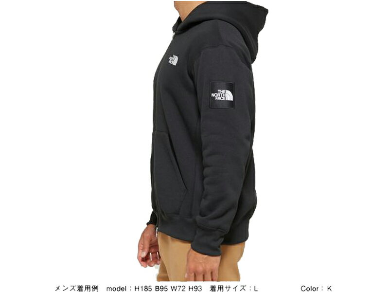 THE NORTH FACE ザ ノース フェイス Square Logo Full Zip NT62038 スクエア ロゴ フルジップ ジップ フードパーカー パーカー トップス メンズ アウトドア 登山 マウンテン タウン サイクリング S M L XL XXL 黒 グレー