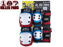 187 KILLER PADS キラーパッド JR SIX PACK プロテクター パッド 保護具 防具 肘 膝 手首 リスト スケートボード スケボー 3点セット セット SKATE キッズ 子供 女の子 男の子 ジュニア 子供用