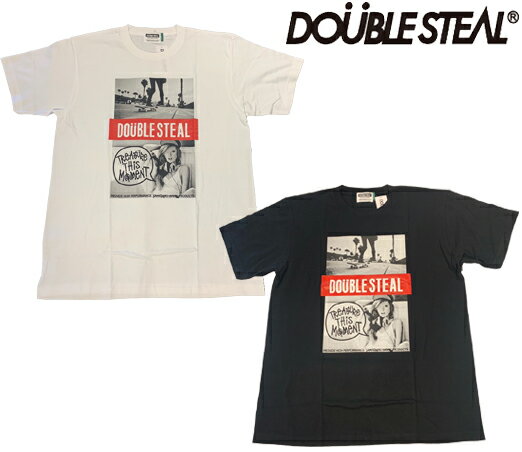 楽天BRAYZダブルスティール DOUBLE STEAL DOUBLESTEAL Tシャツ 半袖 カットソー Hedphone Girl TEE ガール ストリート ファッション OLLIE SAMURAI ヘッドフォン オーリー サムライ メール便対応 M L 黒 白 プリント