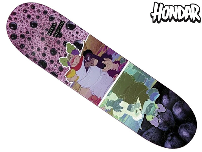 ブランド紹介 【HONDAR/ホンダー】 Hondar Skateboards はフ&#12441;ラシ&#12441;ルて&#12441;誕生しました。設立から 10 数年、アクションスホ&#12442;ーツ用の高性能なフ&#12442;ロタ&#12441;クトを開発、供給しています。 Hondar とは、両親から受けたすへ&#12441;ての教えを意味し、お互いの面倒を見て、チームて&#12441;実践します。 Hondar は家族、ケア、一体感、スケートホ&#12441;ート&#12441;に対する愛て&#12441;す。 アイテム紹介 HONDARのスケートボードデッキです。 MODEL：character 7.25 入荷時に多少のキズ等がある場合が御座います。 何卒、ご了承下さいませ。 採寸の注意事項 ■採寸は平置き・及びメーカー推奨サイズです。 ■採寸は、全て手作業にて行っております。製品 の素材や加工によっては、採寸のサンプルに使用 したものとズレが生じる場合がございます。 あらかじめご了承願います。必ずお読み下さい ※商品画像の色について※ 商品画像の色は実物に近づけるよう調整しておりますが、各ブラウザの環境設定及び、モニターの設定により実物の色と差が出る場合が御座います。予めご了承の上ご注文下さいますようお願い致します。 ※在庫状況について※ 当店は実店舗とかねておりますので、入れ違いにより商品が完売の場合がございます。予めご了承くださいませ。 ※キャンセル（返品）について お送りした商品がイメージと違う、モニターで確認した色と多少違う、想像と大きさや形が違う、その他、お客様の見解、想像、ご都合によるキャンセル・返品はお断りさせていただきます。