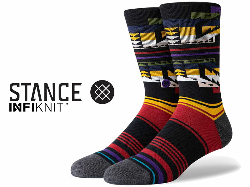 STANCE SOCKS スタンス ソックス M556A20COL COLLISION MENS INFIKNIT インフィニット 耐久性 大人 メンズ 男性 男性用 靴下 長い靴下 CREW クルー丈 プレゼント 贈り物 オシャレ 正規品 シンプル 派手 父の日