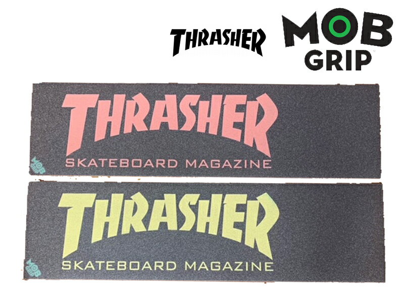 モブグリップ MOB GRIP MOBGRIP GRIPTAPE グリップテープ デッキテープ デッキ テープ thrasher スラッシャー スケートボード 9x33 滑り止め ヤスリ オレンジ イエロー 橙 黄