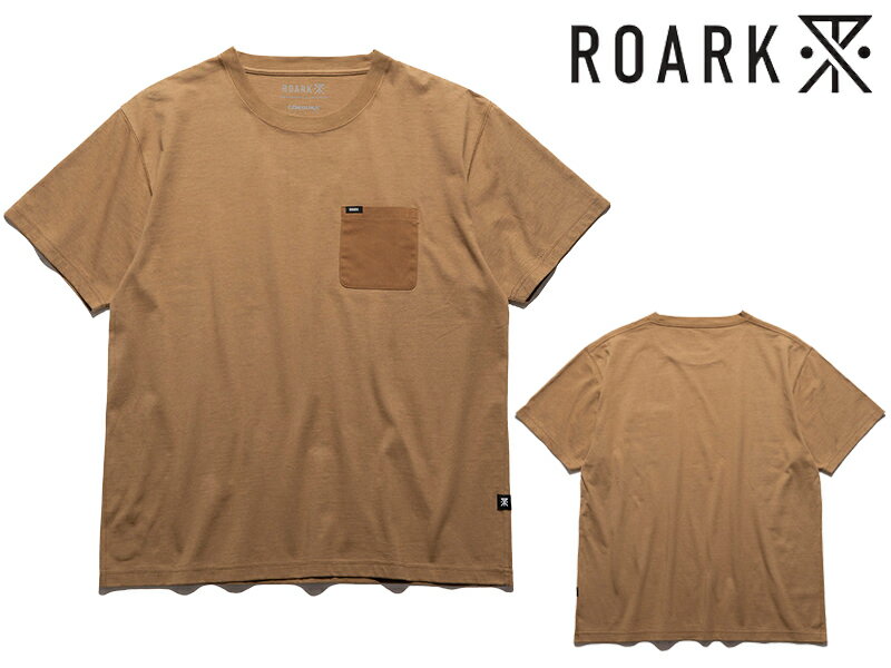 ROARK REVIVAL ロアーク リバイバル Tシャツ 半袖 無地 ティーシャツ ポケット CORDURA H/W POCKET TEE RTJCD700 COYOTE コヨーテ コーデュラ アウトドア ライフスタイル ブランド サーファー スケーター スノーボーダー キャンパー 父の日