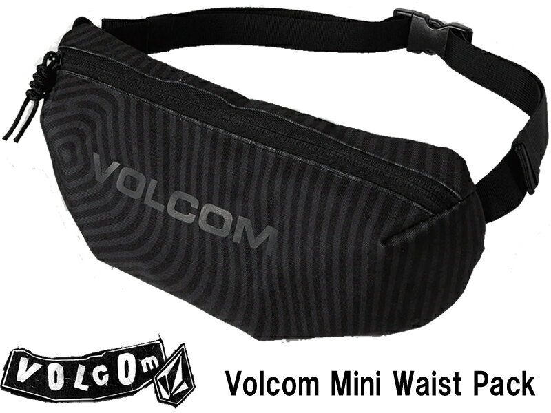 VOLCOM ボルコム ヴォルコム 日本正規品 Volcom Mini Waist Pack Black D6532104 ウエスト パック バッグ ポーチ ショルダー 2L ブラック 黒 LOGO ロゴ シンプル バック