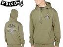 VOLCOM ボルコム ヴォルコム Earth Tripper Hoodie プルオーバー A4142301 パーカー ストリート メンズ 男性 レディース 女性 フーディー 日本正規品 アーミーグリーン スケボー スケートボード スノーボード L