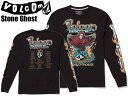 VOLCOM ボルコム ヴォルコム 日本正規品 長袖 ロンT カットソー Tシャツ 長袖Tシャツ Stone Ghost Long Sleeve AF632304 メンズ 男性 LOGO 袖ロゴ入り ゴースト 厚手 スケボー スケートボード スノーボード