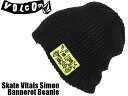 VOLCOM ボルコム ヴォルコム D5832300 ビーニー ニット帽 キャップ 帽子 CAP ニット アウトドア スノー スノーボード 大人 ロゴ SNOWBOARD 男性 女性 シンプル ブラック ストーン パッチ Simon Bannerot メール便 プレゼント
