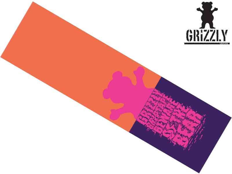 GRIZZLY グリズリー Horizon Line GRIPTAPE DECKTAPE グリップテープ デッキテープ 熊 クマ カラフル スケボー SKATE SK8 オレンジ スケートボード スケートボードテープ ヤスリ