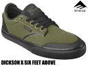 EMERICA エメリカ メンズ 靴 シューズ DICKSON X SIX FEET ABOVE ディクソン 6107000278 520 25cm 25.5cm 26.5cm スケシュー SKATE スケボー sk8 スニーカースエード シンプル ブラック