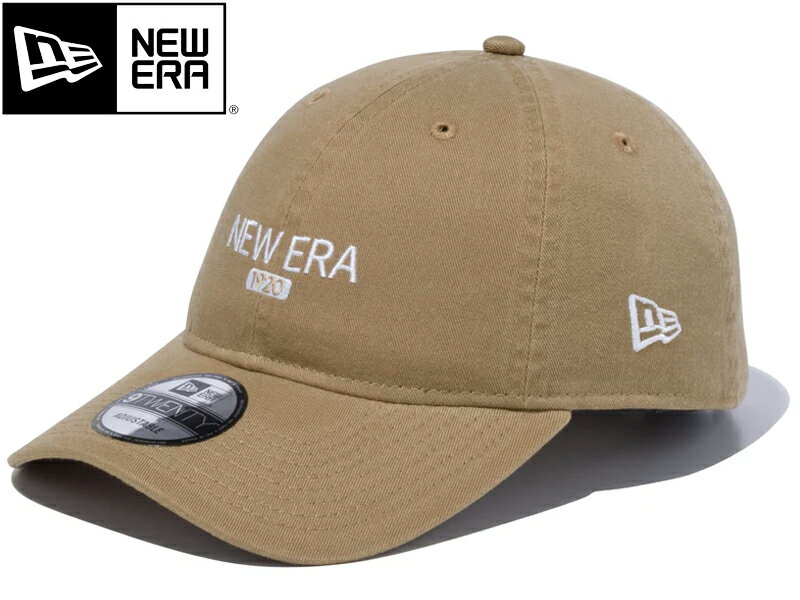 NEW ERA ニューエラ CAP 帽子 キャップ 9TWENTY クロスストラップ ユニセックス 1920 シンプル 刺繍 コットン 綿 カーキ KHAKI ベージュ アジャスタブル 56.8 - 60.6 cm ロゴ 日本正規品