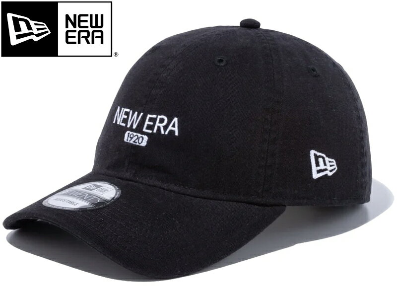 NEW ERA ニューエラ CAP 帽子 キャップ 9TWENTY クロスストラップ ユニセックス 1920 シンプル 刺繍 コットン 綿 ブラック BLACK 黒 アジャスタブル 56.8 - 60.6 cm ロゴ 日本正規品