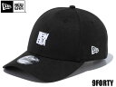 NEW ERA ニューエラ CAP 帽子 キャップ ブラック 9FORTY ロゴ 刺繡 ベルクロストラップ ユニセックス クロ 黒 フロント芯あり ベルクロ スナップバック 日本正規品 13515869 シンプル