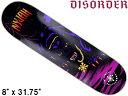 DISORDER ディスオーダー スケートボード ナイジャ ヒューストン スケボー デッキ 8インチ 板 8 × 31.75 パンサー 黒 ブラック 初心者 高校生 大人 男 女 ブランド スケートボード