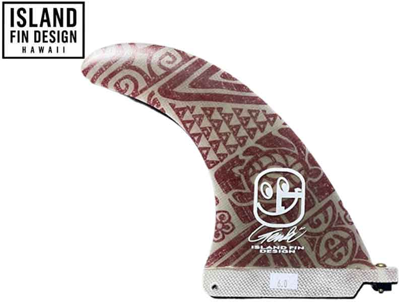 ISLAND FINS アイランドフィン ISLANDFINS GENKI Model 6.0 DESINE RED 赤 ロングボード センター フィン ロングフィン 喜納 元輝 喜納元輝 プロ メール便対応 オールラウンド ゲンキ ウォーキング ノーズ ライディング