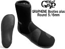 Surf Grip SURFGRIP サーフグリップ ソックス ブーツ Graphene Boots Plus Round 5/6 mm ソフトブーツ グラフェン 蓄熱 速乾 起毛 防寒 海 ラバー サーフィン サーフ 秋 冬 SURF AXXE CLASSIC BREAKER OUT