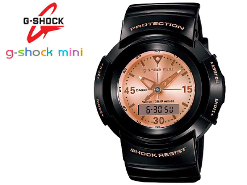 Gショックミニ G-SHOCK G SHOCK ジーショック 女 男 子供mini ミニ CASIO カシオ アナデジ アナログ デジタル GMN-500-1B3JR ショップ限定品 限定クリスマス プレゼント ギフト ピンクゴールド 腕時計 防水 メーカー 保証付き 5416