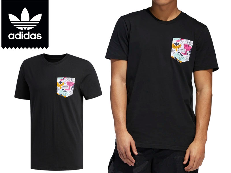 adidas SKATEBOARDING アディダス スケートボーディング Walker Pocket Tee DU8340 TシャツL O XL JAPAN SIZE 半袖 カットソー 胸ポケット トレフォイルロゴ コットン マルチカラー メール便対応