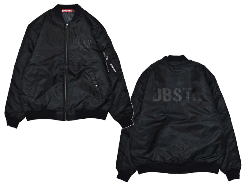 DOUBLE STEAL BLACK ダブルスティール ブラック 5LOGO MA-1 776-42221 エムエーワン ワークジャケット アウター トップス メンズ ファッション ストリート系 OLLIE SAMURAI オーリー サムライ ミリタリー フライト