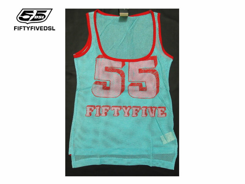 55DSL フィフティーファイブディーエスエル メッシュタンクトップ ノースリーブ カットソー TANK TOP レディース 女性 1608214025 メール...
