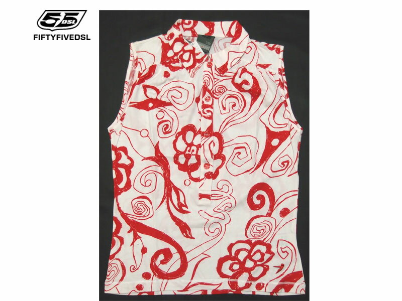 55DSL フィフティーファイブディーエスエル襟付ノースリーブ ノースリーブ レディース 女性 1408214025 メール便対応 【国内正規品】大幅値引き