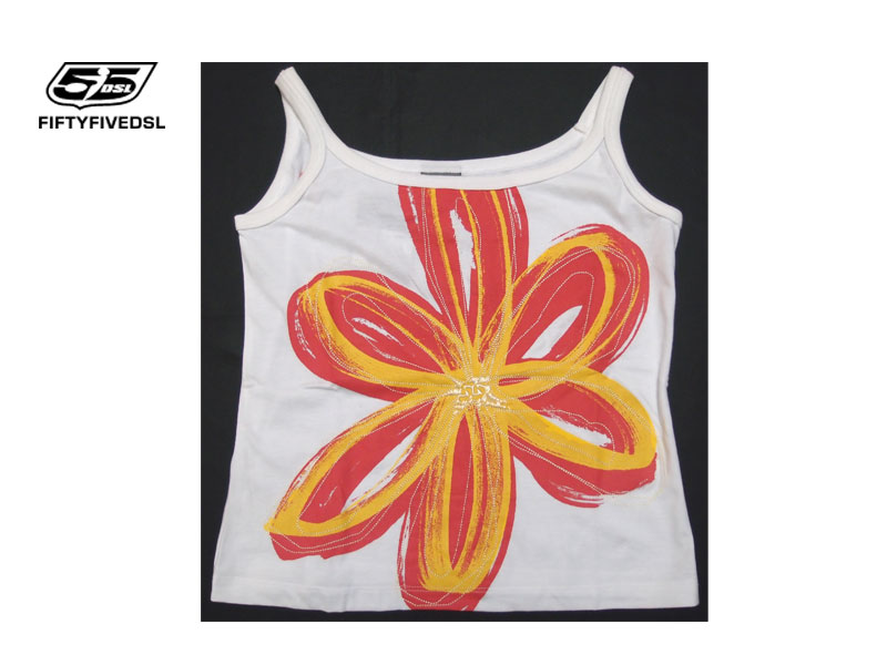 55DSL フィフティーファイブディーエスエル キャミソール タンクトップ プリント カットソー レディース 女性 1408214030 メール便対応 【国内正...