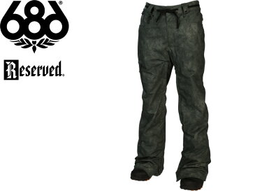 686 SIX EIGHT Reserued スノーウエア パンツ L3W208B RAW PANT OIL DENIM 日本正規品 スノーボード スノボー SNOWBOARD 送料無料