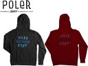 POLER CAMPING STUFF ポーラー 1210 ジップアップパーカー スウェット SKINNY FONT ZIP アウトドア キャンプ キャンピングギア サーフ SKATE スケート ピスト 自転車