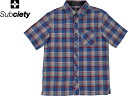 Subciety サブサエティ 半袖シャツ ボタンシャツ チェックシャツ ワークシャツ SBF1533 CHECK SHIRT S/S Conductor ストリート ファッション OLLIE SAMURAI オーリー サムライ